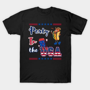 Party In The USA Hot Dog and coffee T-Shirt